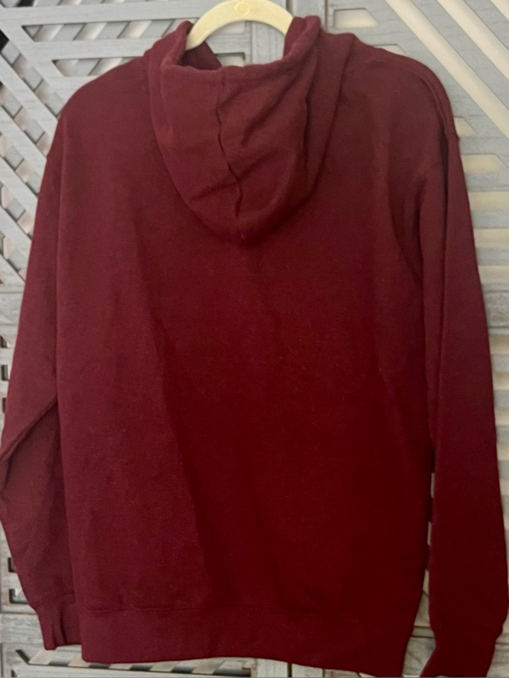 NEW Milltex 717 Premium Midweight Boston I-Fish Hoodie Adult Medium Maroon - Picture 4 of 6